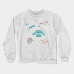 Knitting sticker pack Crewneck Sweatshirt